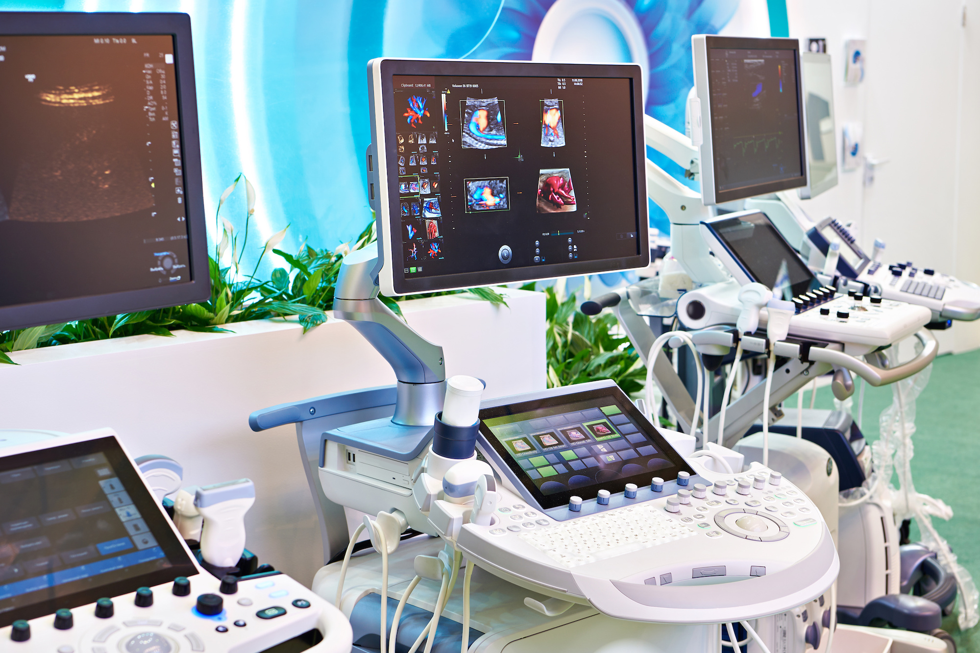 Medical devices for ultrasound examination on exhibition